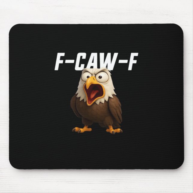 F-Caw-F Funny F-Caw-F Gear Mouse Pad (Front)