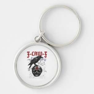 F-Caw-F Funny Halloween Crow Raven Gothic Humour Key Ring