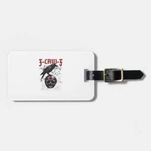 F-Caw-F Funny Halloween Crow Raven Gothic Humour Luggage Tag