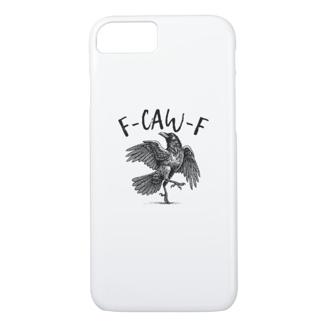 F-Caw-F Funny Raven Crow Spooky Season Creative Ca Case-Mate iPhone Case (Back)