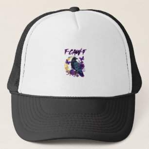 F-Caw-F Funny Raven Crow Spooky Season Halloween C Trucker Hat