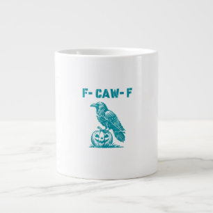 F-Caw-F Funny Raven Gothic Crow Retro Classic Large Coffee Mug