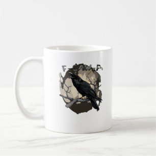 F-Caw-F Funny Raven Pun Gothic Crow Humour Retro C Coffee Mug