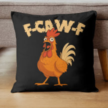 F-CAW-F! Funny Shocked Rooster Chicken