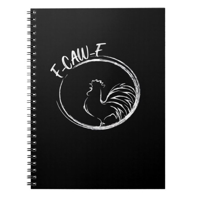 F-Caw-F Funny Wordplay Quote Retro Style Notebook (Front)