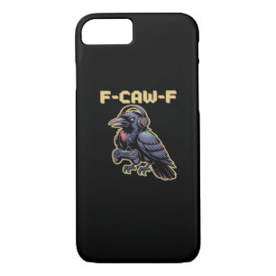 F-Caw-F Gaming Raven With Headphones - Edgy Stream iPhone 8/7 Case
