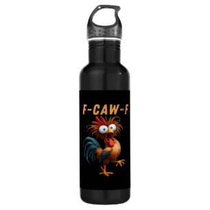 F-Caw-F Gothic Crow Humour Funny Vintage Style 710 Ml Water Bottle