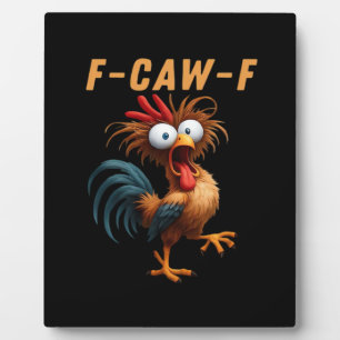 F-Caw-F Gothic Crow Humour Funny Vintage Style Plaque