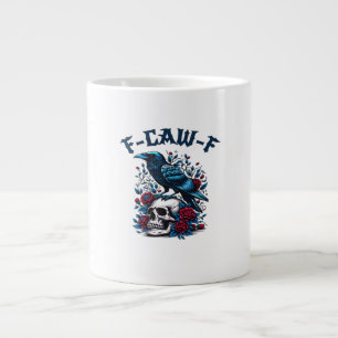 F-Caw-F Gothic Crow Raven Skull Classic Large Coffee Mug