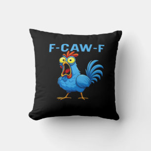 F-Caw-F Graphic Gear Creative Design Cushion
