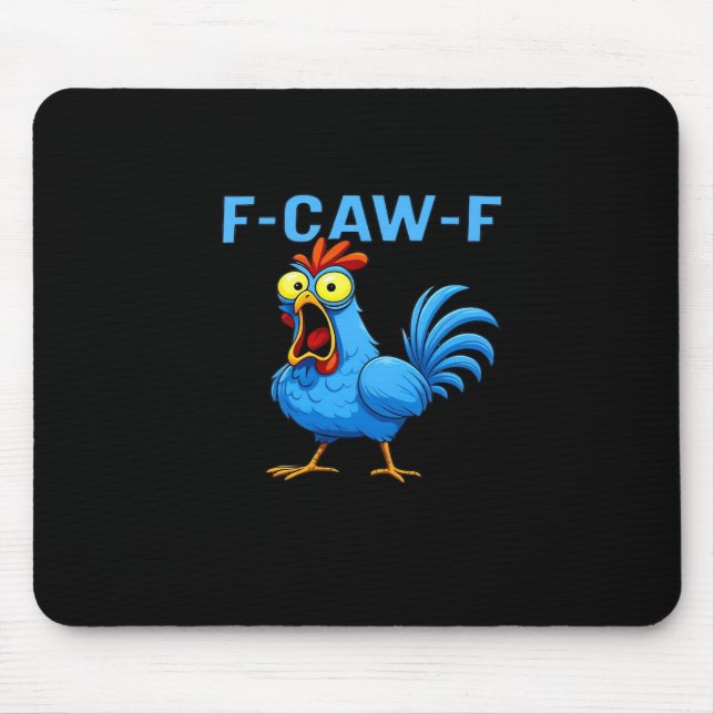 F-Caw-F Graphic Gear Creative Design Mouse Pad (Front)