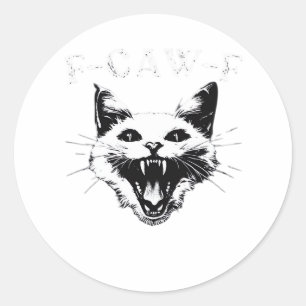 F-Caw-F Halloween Lover F-Caw-F Funny Classic Classic Round Sticker