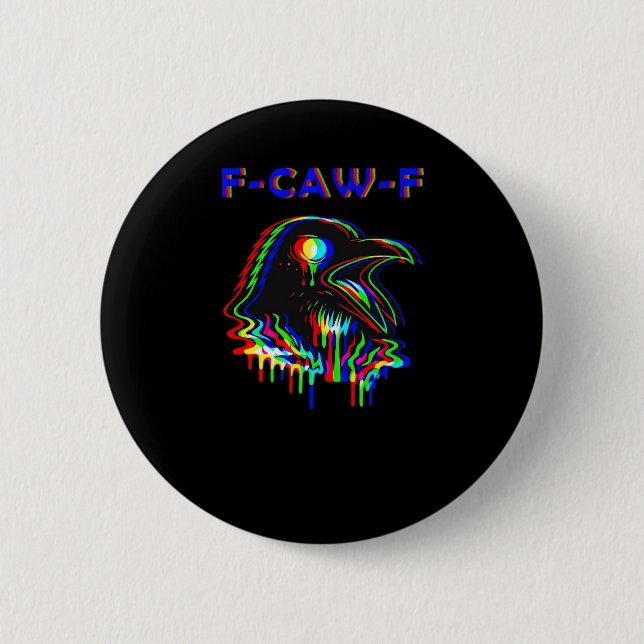 F-Caw-F Halloween Music Party Essential 6 Cm Round Badge (Front)