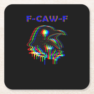 F-Caw-F Halloween Music Party Essential Square Paper Coaster
