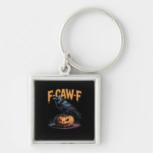 F-Caw-F Halloween Raven Jack-O-Lantern Spooky Seas Key Ring