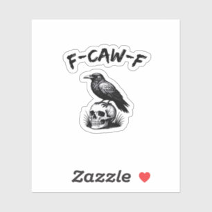F-Caw-F Halloween Raven Skull Gothic Humour Funny