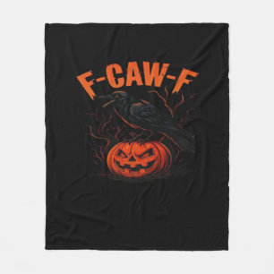 F-Caw-F Halloween Trendy Casual Fleece Blanket