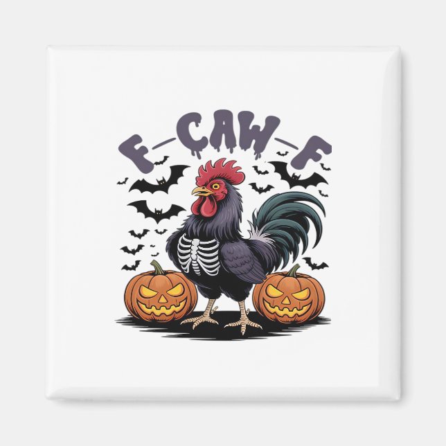 F-Caw-F Humour Crow Funny Gothic Magnet (Front)
