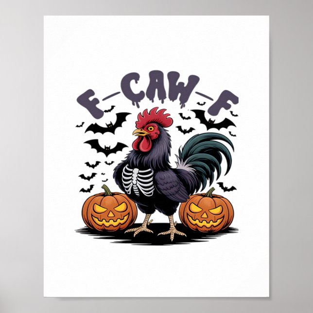 F-Caw-F Humour Crow Funny Gothic Poster (Front)