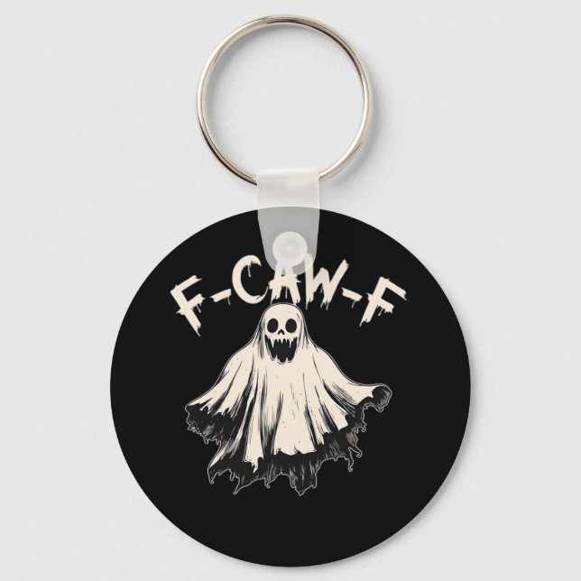 F-Caw-F Humour Retro Classic Key Ring (Front)