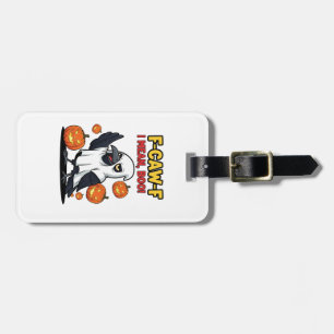 F-Caw-F I Mean Boo Funny Spooky Halloween Skull Luggage Tag