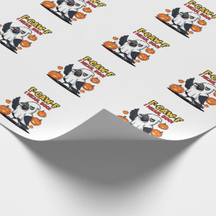 F-Caw-F I Mean Boo Funny Spooky Halloween Skull Wrapping Paper