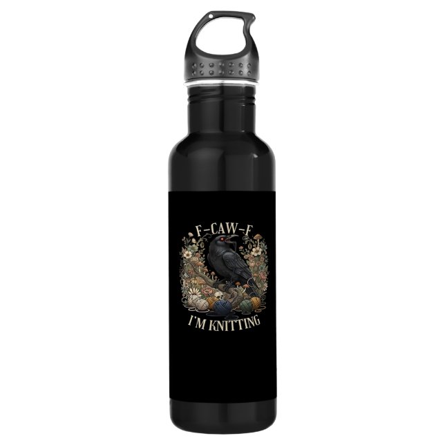 F-Caw-F I'm Knitting Creative Casual 710 Ml Water Bottle (Front)
