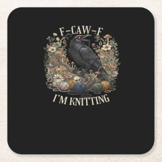 F-Caw-F I'm Knitting Creative Casual Square Paper Coaster