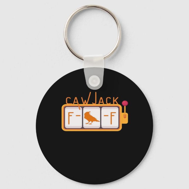 F-Caw-F Jackpot Retro Graphic Key Ring (Front)