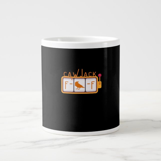 F-Caw-F Jackpot Retro Graphic Large Coffee Mug (Front)
