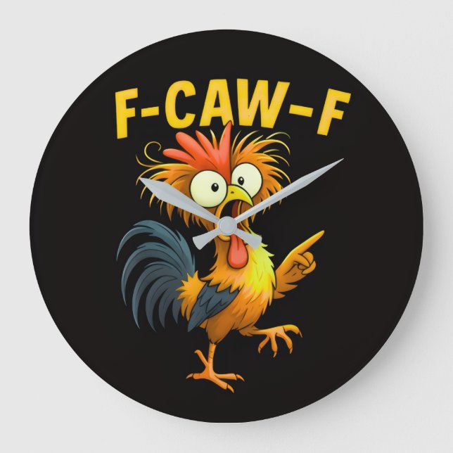 F Caw F Large Clock (Front)