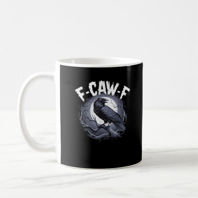 F-Caw-F Minimal Clean Coffee Mug (Left)