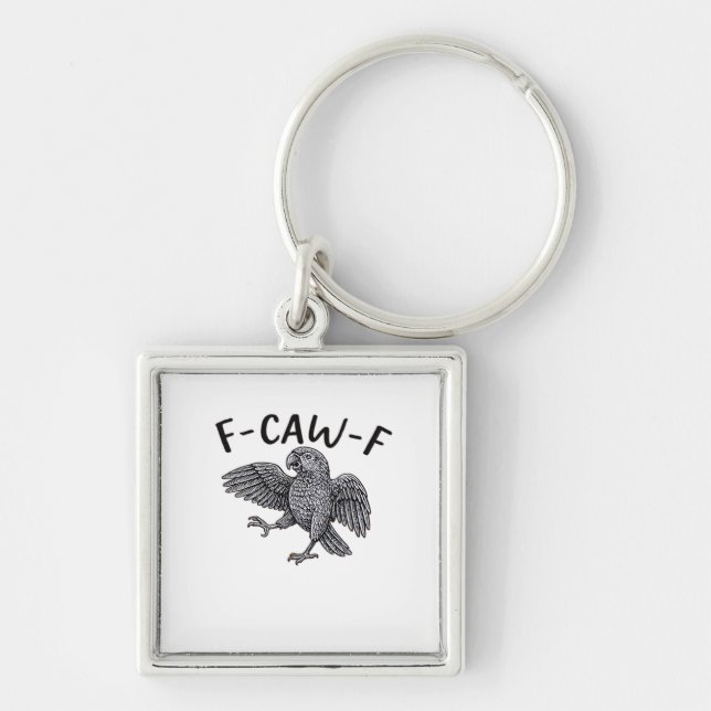 F Caw F Minimal Clean Design Key Ring (Front)