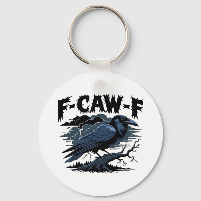 F-Caw-F Minimal Clean Design Key Ring (Front)