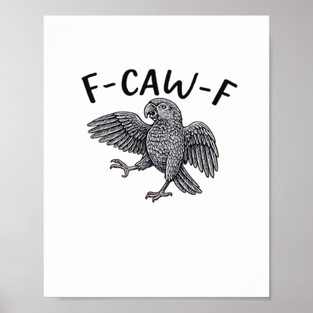 F Caw F Minimal Clean Design Poster (Front)