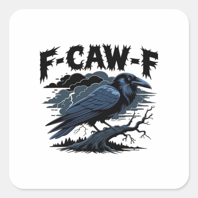 F-Caw-F Minimal Clean Design Square Sticker (Front)