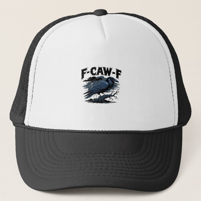 F-Caw-F Minimal Clean Design Trucker Hat (Front)