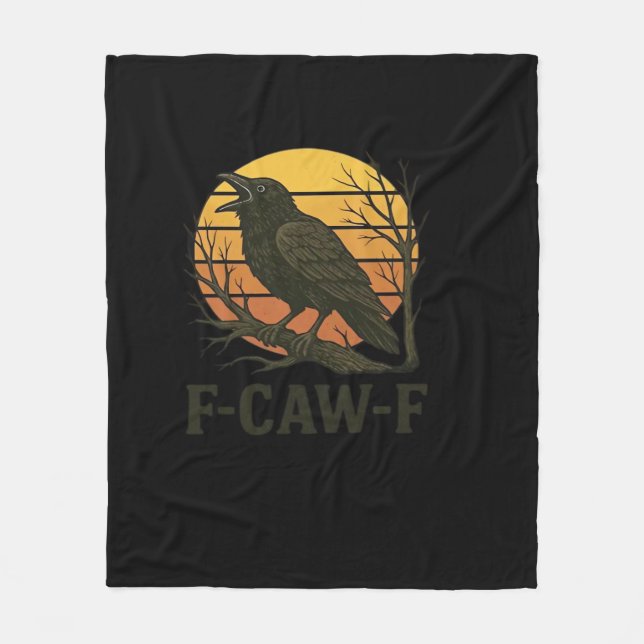 F-Caw-F Minimal Clean Fleece Blanket (Front)
