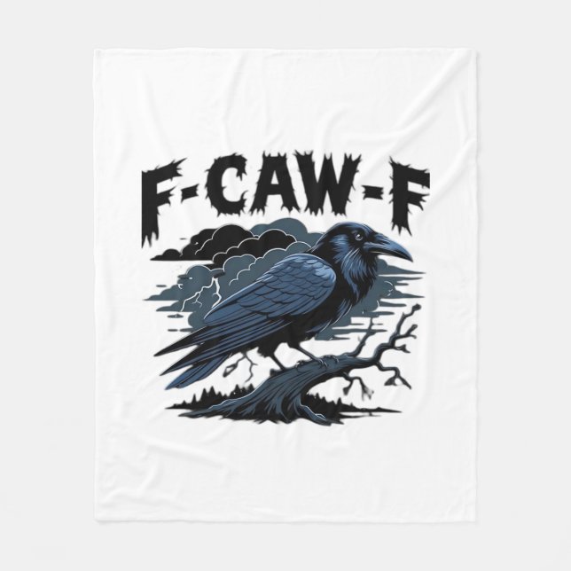 F-Caw-F Minimal Clean Fleece Blanket (Front)