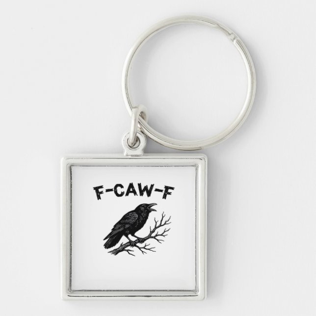 F-Caw-F Minimal Clean Key Ring (Front)