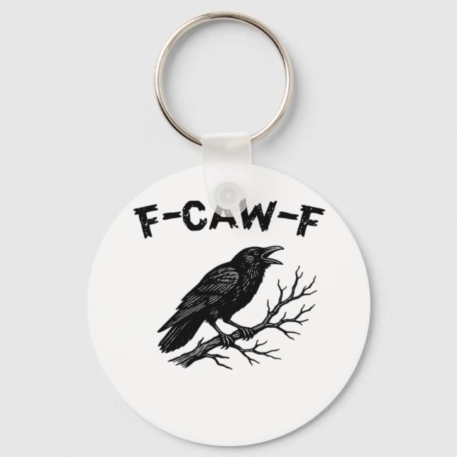 F-Caw-F Minimal Clean Key Ring (Front)