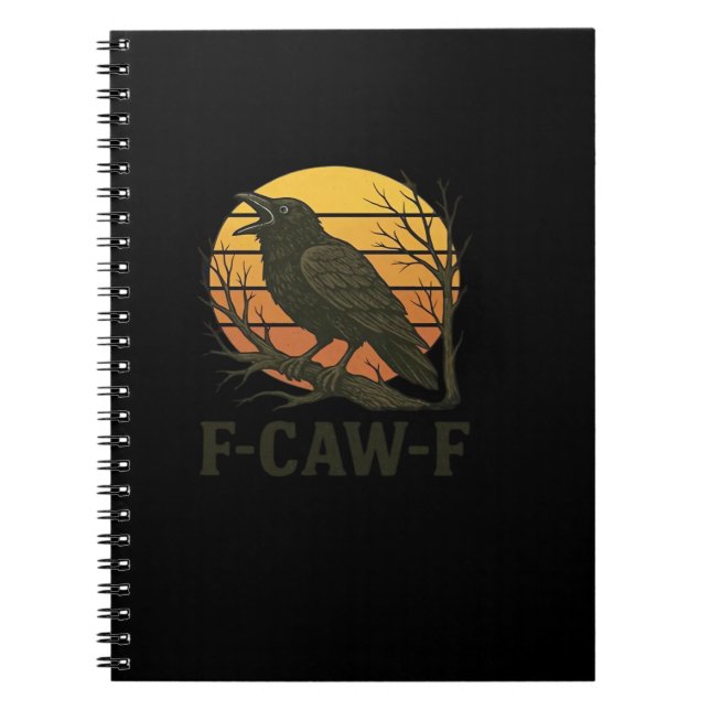 F-Caw-F Minimal Clean Notebook (Front)