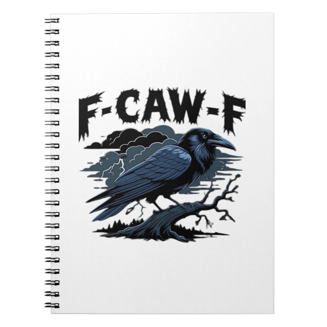 F-Caw-F Minimal Clean Notebook (Front)