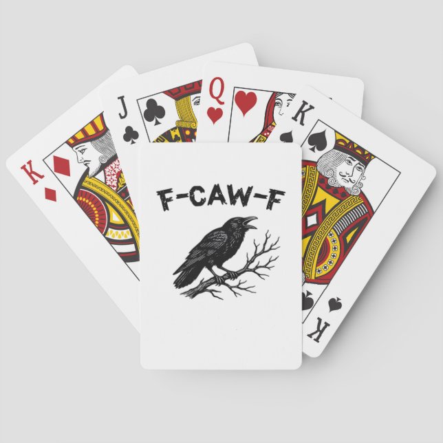 F-Caw-F Minimal Clean Playing Cards (Back)