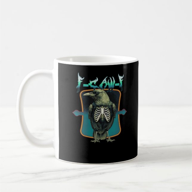 F-Caw-F Minimal Design Coffee Mug (Left)