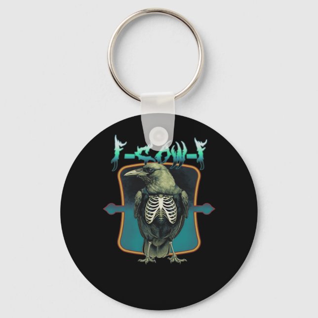 F-Caw-F Minimal Design Key Ring (Front)