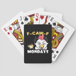 F-Caw-F Mondays Classic Minimal Clean Playing Cards