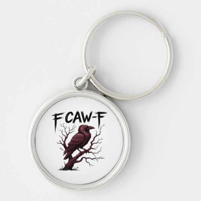 F-Caw-F Raven Classic Key Ring (Front)