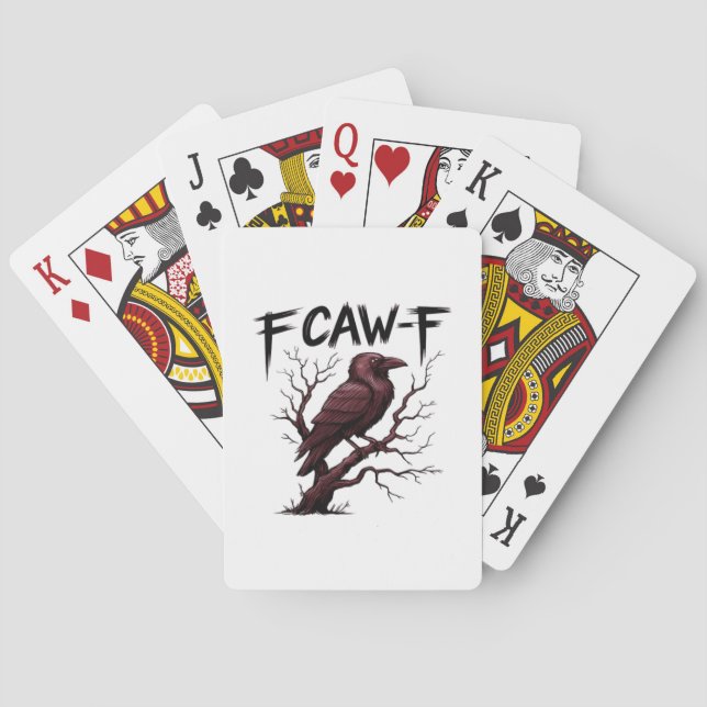 F-Caw-F Raven Classic Playing Cards (Back)