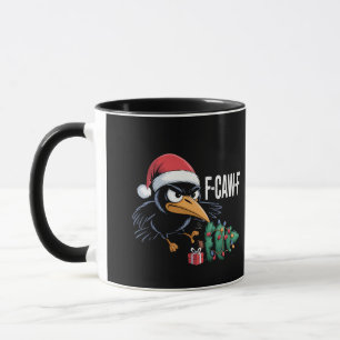 F-caw-f Raven Crow Xmas Tree Christmas Raven Mug